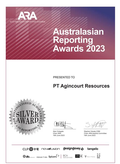 Australasian Reporting Awards ARA 2023 Agincourt Resources