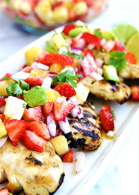 Grilled Honey Lime Chicken With Pineapple Salsa Fitness Food Diva