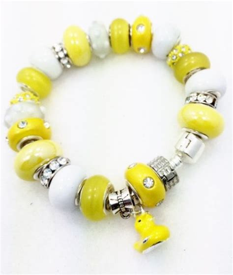 Yellow Duck Charm Bracelet Etsy Charm Bracelet Bracelets Pandora