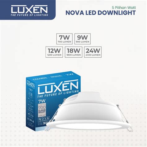 Jual LUXEN Downlight LED Panel NOVA 7watt 9 Watt 12watt 18watt 24watt