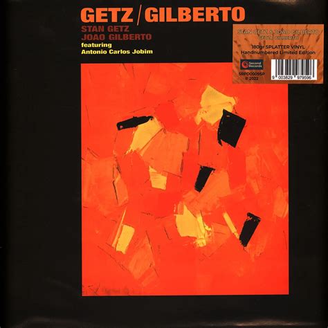 Joao Gilberto Getz Gilberto Clear Orange Splatter Vinyl Edition