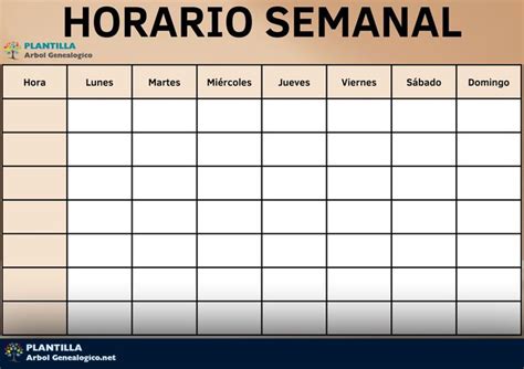 Plantilla Horario Laboral Word 5 Plantilla Horario Semanal Lucoxcl