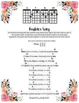 Classroom learn your doubles song or chant with doubles number sentence practice