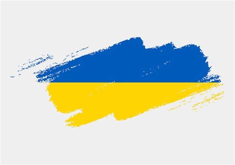 Premium Vector Artistic Grunge Brush Flag Of Ukraine Isolated On