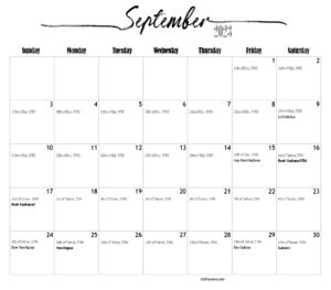 FREE Printable Jewish Calendar 2023, 2024, and 2025