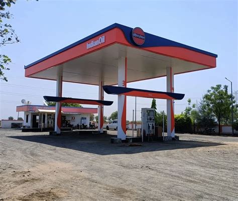 Multicolor Mild Steel Indian Oil Petrol Pump Canopy At Rs