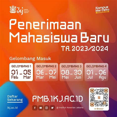 Gelombang Pertama Penerimaan Mahasiswa Baru Institut Kesenian Jakarta