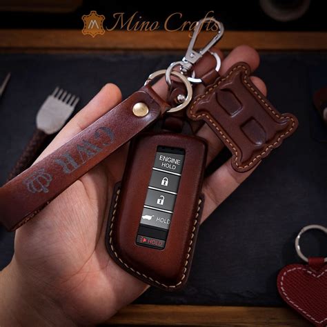 Leather Key Fob Cover For Acura Mdx Cdx Nsx Rdx Rlx Tlx Tlx L Etsy