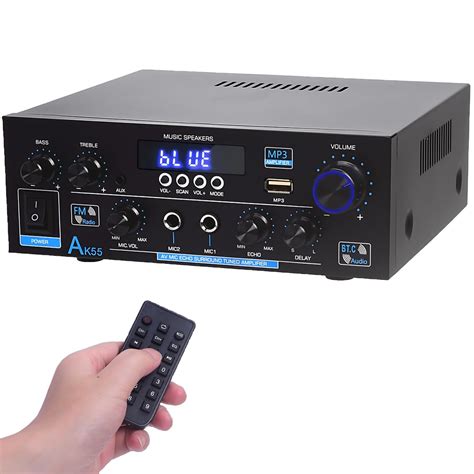 Amazon.com: Woopker AK55 Stereo Audio Amplifier Bluetooth 5.0 HiFi ...