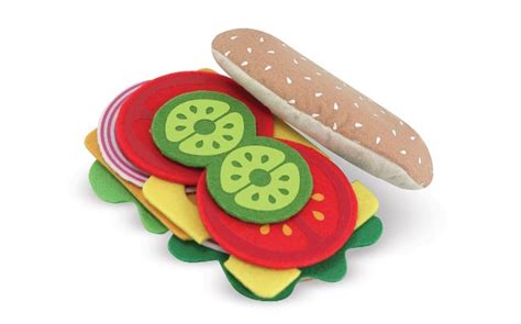 Felt Food Sandwich Set Portable Play