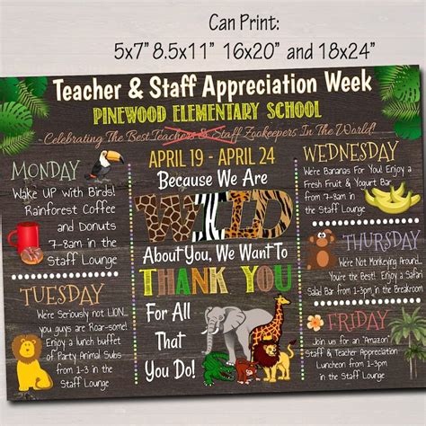 Staff Appreciation Gifts Teacher Appreciation Week Theme All Schools