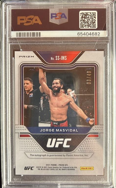 Jorge Masvidal Panini Prizm Ufc Sensational Signatures Red Auto