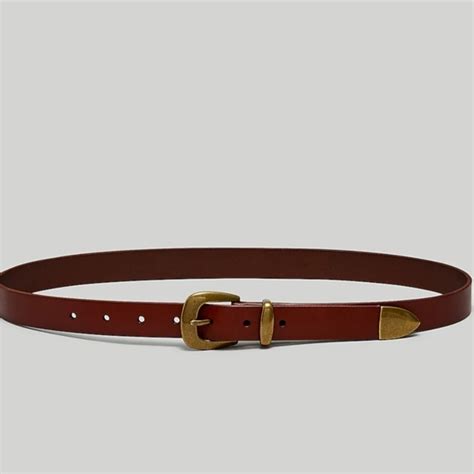 Madewell Accessories New Madewell Size M Skinny Leather Western Belt In Brown Poshmark