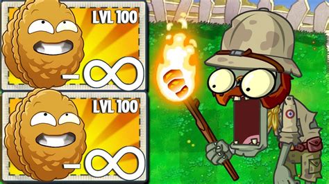 PvZ 2 Power Up INFINITE All Plants Max Level Vs 100 Explorer Zombie