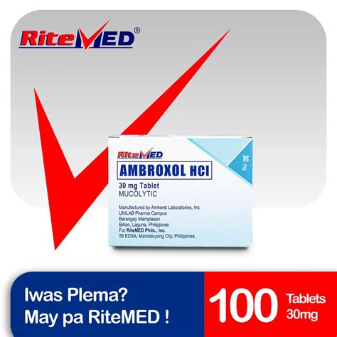 Ritemed Ambroxol Mg Tablets Cough Relief Shopee Philippines