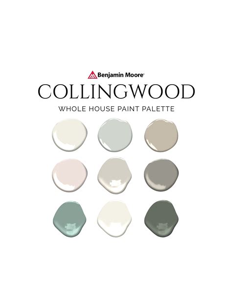 Benjamin Moore Collingwood Palette Collingwood Gray Etsy Canada