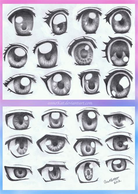 Anime Eye Styles by annoKat on DeviantArt