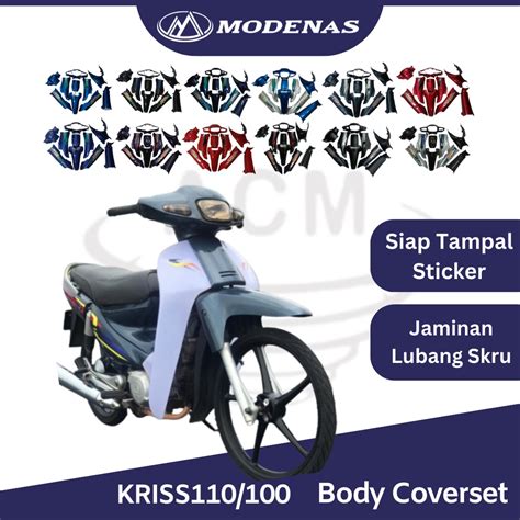 Modenas Kriss Kriss Fl Body Cover Set Siap Tampal Sticker