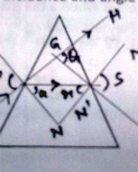 Solved In The Given Diagram Identify The Angle Of Incidence And Angle Of Deviation What Is The