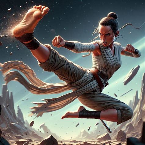 Rey Barefoot Kick Star Wars By Solejob On Deviantart