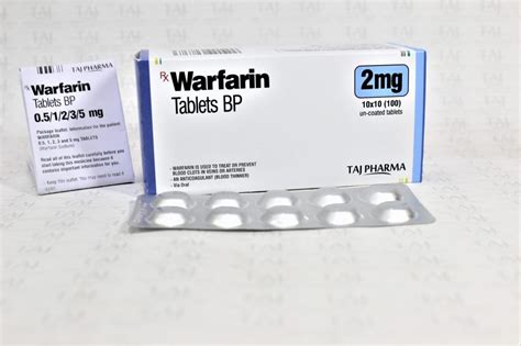 Warfarin Sodium 2mg Tablets - Taj Generics Pharmaceuticals | Taj Pharma