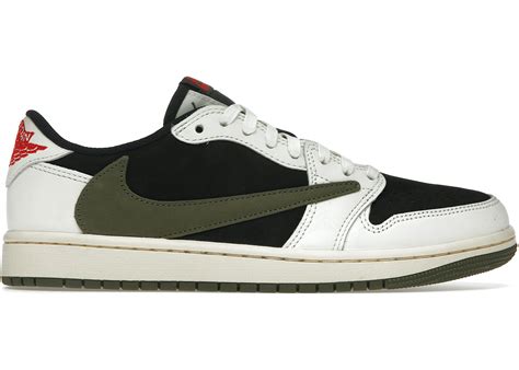 Jordan 1 Retro Low OG SP Travis Scott Olive (Women's) - DZ4137-106 - US