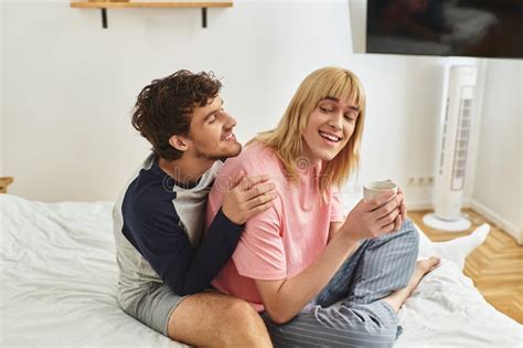 Loving Moments Shared Between A Gay Stock Photo Image Of Modern Couple
