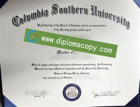 Columbia Southern University diploma | PPT