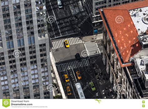 New York Cityscape Birds Eye View Editorial Stock Photo Image Of