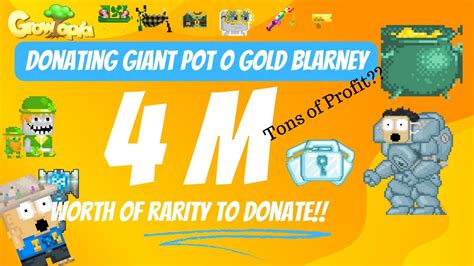 Lazy Profit Donating 4 Millions Giant Pot O Gold Growtopia 2024