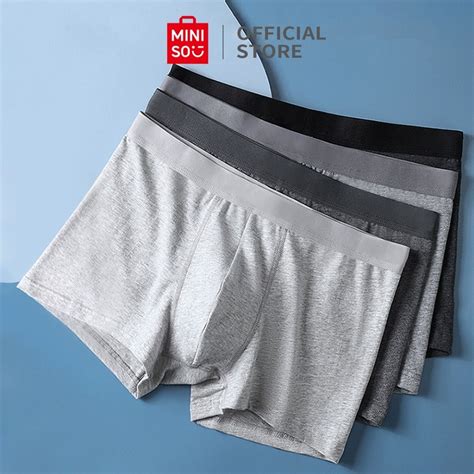 Jual BE54TE MINISO Celana Dalam Boxer Pria ISI 3 PCS Underwear Buah