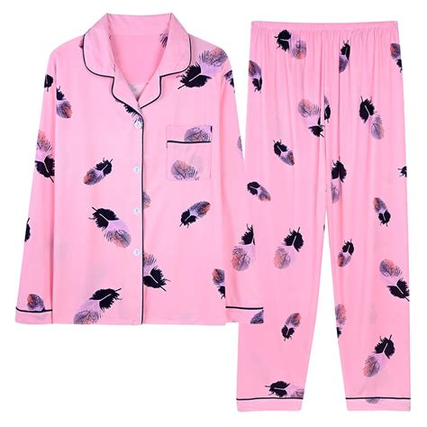 Patlollav Pajama Sets For Womens Button Down Soft Long Sleeve