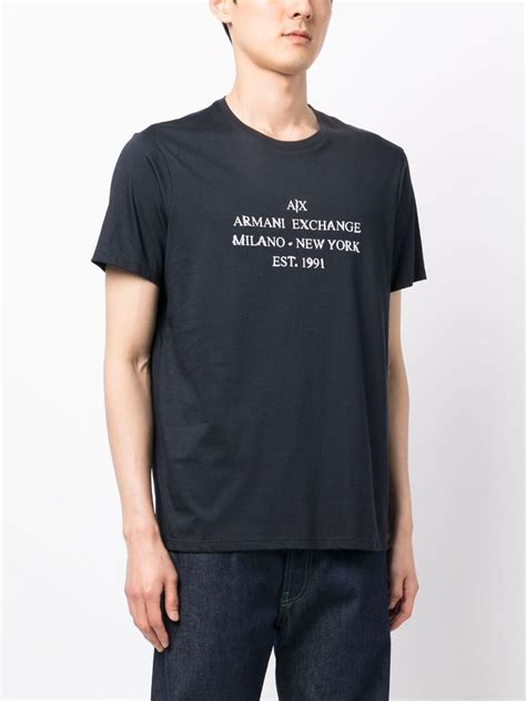 Armani Exchange Logo Print Cotton T Shirt Farfetch