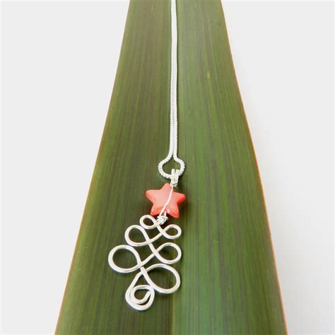 Christmas Tree Necklace in Eco Silver - Sustainably Elegant Eco ...