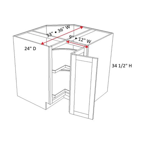 LZS3612 Versa Shaker Lazy Susan Corner Base Cabinet RTA RTA Kitchen