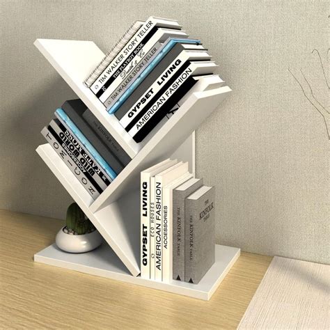 Wooden Book Shelves Tree Wood Bookshelf 3/5 Tier Bookcase - Etsy