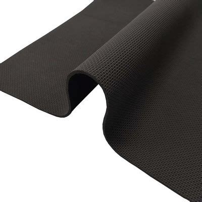 Black Thick 2mm Neoprene Sheet Foam Rolls , Coated Nylon Rubber Sheet