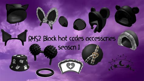 Rhs2 Black Hat Codes Accessories Hats Season 1 Part 1 Youtube