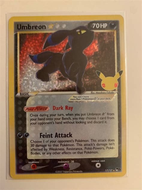 Umbreon Gold Star Pokemon Celebrations Classic Collection Card 1717