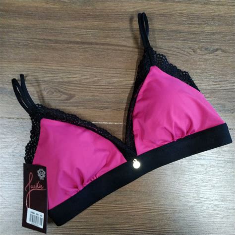 Sutiã de Microfibra Bojo Removível e Renda Estreita Jackie Lingerie