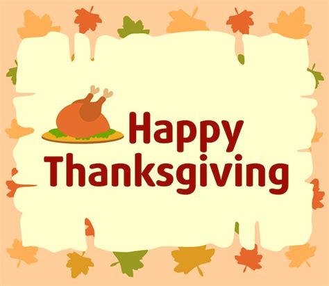 Premium Vector Happy Thanksgiving Background With Cooked Turkey