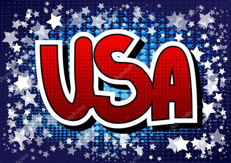 USA Comic Book Style Word Stock Vector Image By NoraVector 95108166