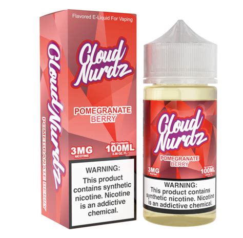 Cloud Nurdz 100ml Pomegranate Berry E Liquid Flavor And Vaping