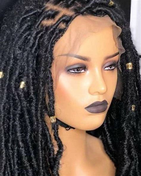 Goddess Locs Braided Wig Faux Locs Full Lace Wig Lace Front Wig