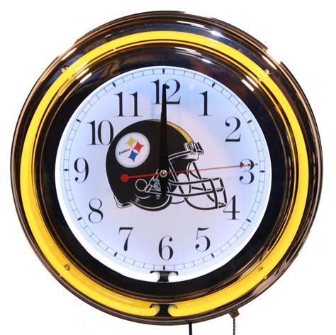 Pittsburgh Steelers Neon Clock at SportsFanProLighting.com