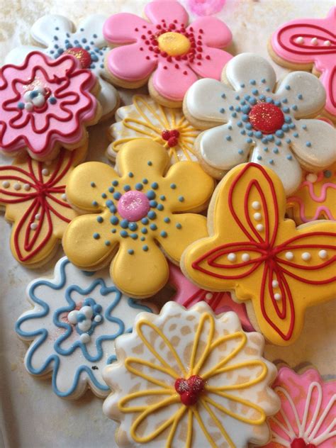 Spring Flower Sugar Cookies 1 Dozen Flower Sugar Cookies Cookie