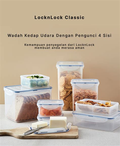 Jual Locknlock Classic Kotak Makan Rectangular Short L With Divider