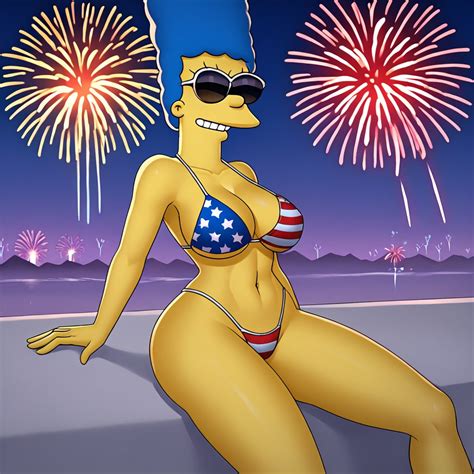 Rule 34 1female 1girls 4th Of July Ai Generated American Flag Bikini