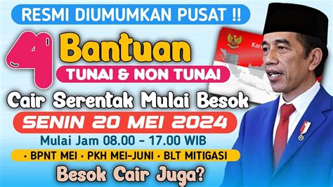 Resmi Diumumkan Bansos Ini Cair Serentak Mulai Besok Senin Mei