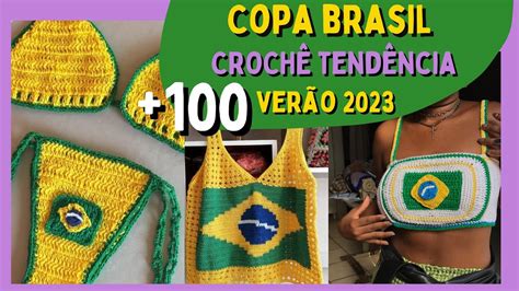 Croche COPA BRASIL 2022 Tendencia verão 2023 Brasil core crochet